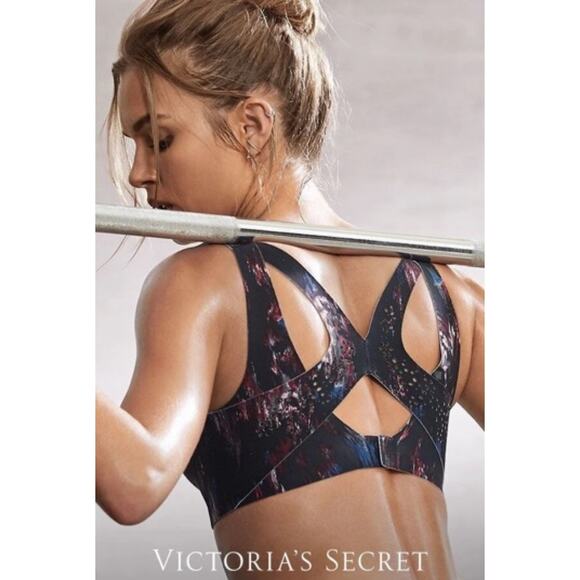 Victoria Secret womens 36DD Angel Maximum Support Wing Back sports bra black - Picture 2 of 5